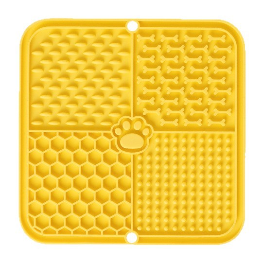 Dog Licking Mat Slow Feeder – Anti Anxiety Silicone Pet Feeding Pad with Suction Cups for Dogs & Cats