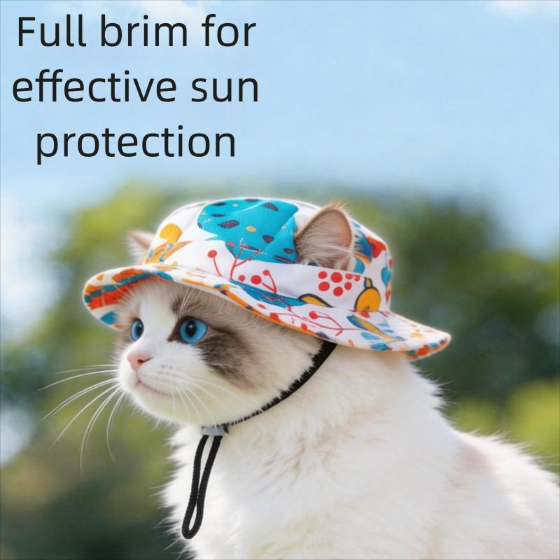Cute Pet Bucket Hat for Cats & Small Dogs