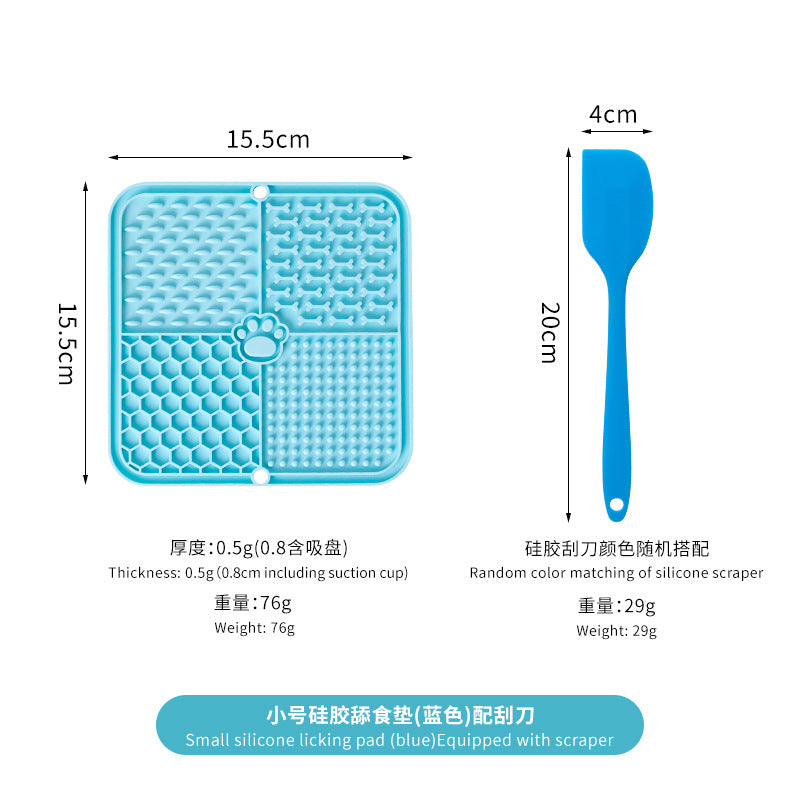 Dog Licking Mat Slow Feeder – Anti Anxiety Silicone Pet Feeding Pad with Suction Cups for Dogs & Cats