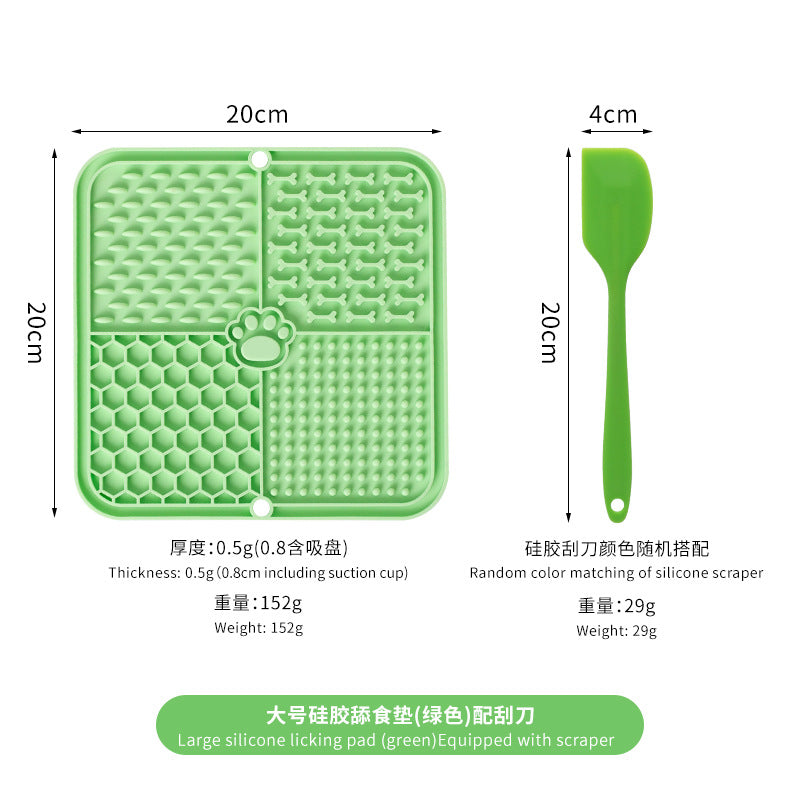 Dog Licking Mat Slow Feeder – Anti Anxiety Silicone Pet Feeding Pad with Suction Cups for Dogs & Cats