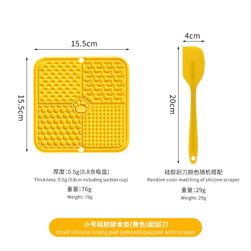 Dog Licking Mat Slow Feeder – Anti Anxiety Silicone Pet Feeding Pad with Suction Cups for Dogs & Cats