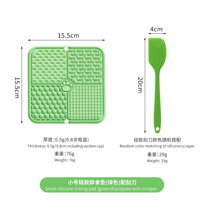 Dog Licking Mat Slow Feeder – Anti Anxiety Silicone Pet Feeding Pad with Suction Cups for Dogs & Cats