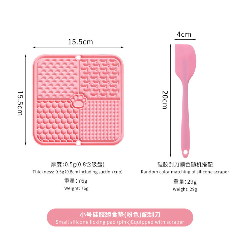 Dog Licking Mat Slow Feeder – Anti Anxiety Silicone Pet Feeding Pad with Suction Cups for Dogs & Cats