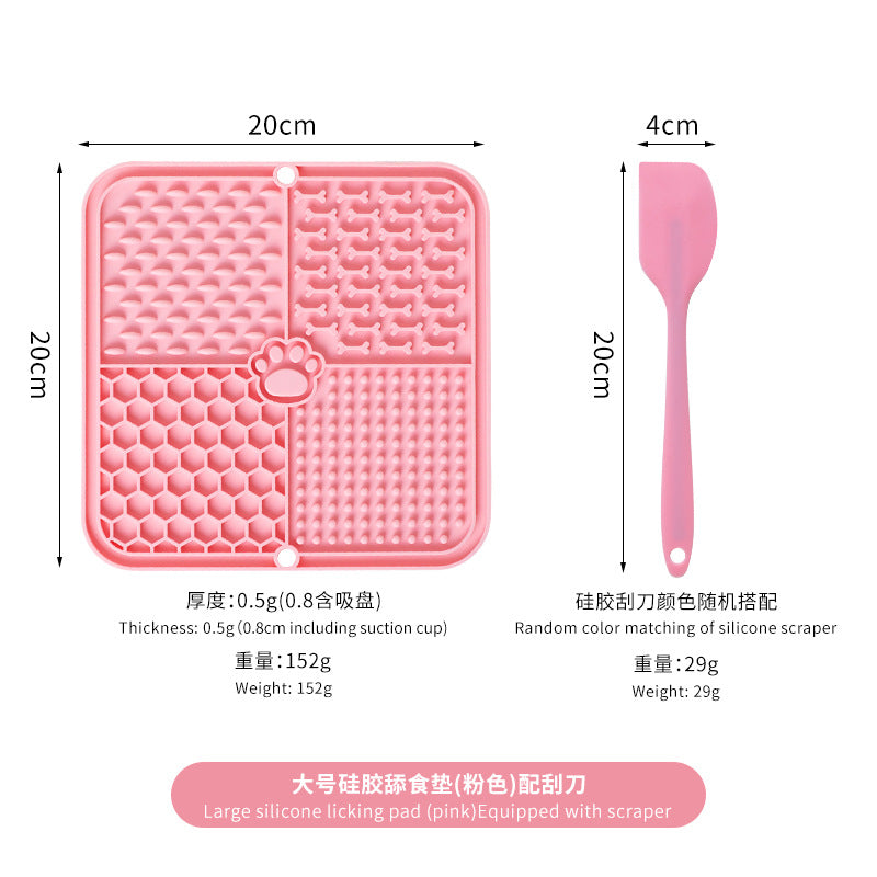 Dog Licking Mat Slow Feeder – Anti Anxiety Silicone Pet Feeding Pad with Suction Cups for Dogs & Cats